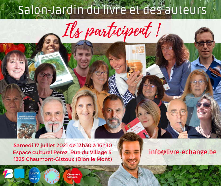 Notre salon-jardin du livre et des auteurs le 17/07/2021